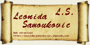 Leonida Samouković vizit kartica